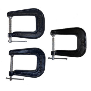 Three 2-1/2" C Clamps