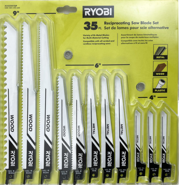 RYOBI Reciprocating Saw Blade Set (33Piece) OTL store