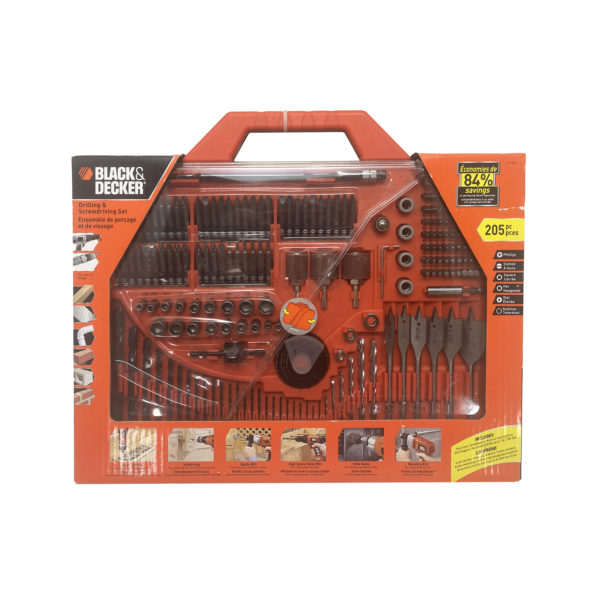 Black & Decker 205 pc Drilling and Screw Driving Set