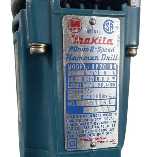 Makita 3/4" Hammer Drill with metal case - Image 4