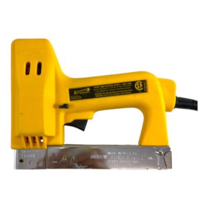 Side profile of a yellow Arrow staple gun