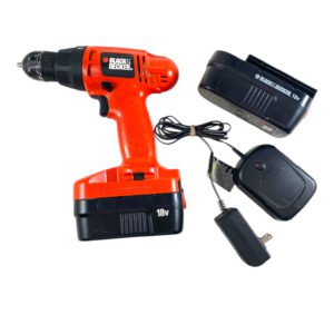 Black & Decker 18V Cordless Drill (Batteries and Charger Included)