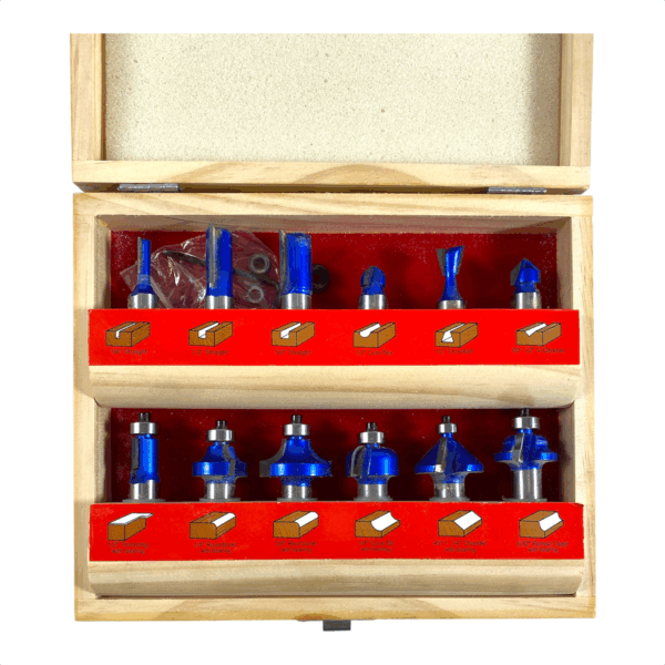 Craftex Blue Tornado 12pc assorted router bit set - Image 2