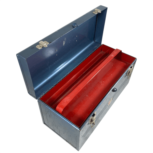 Vintage Beach Metal Tool Box - Image 2