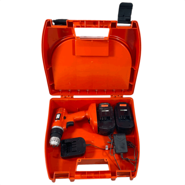Black & Decker 18V Cordless Drill (Batteries, Charger, Carrying Case Included) - Image 2