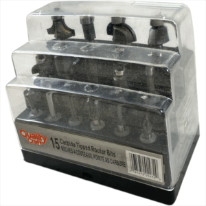 15pc Quality Craft Carbon-tipped Router Bit Set