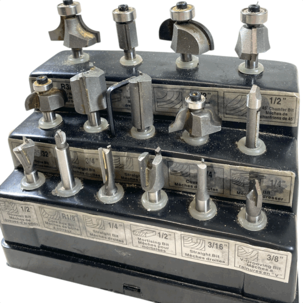 15pc Quality Craft Carbon-tipped Router Bit Set - Image 2