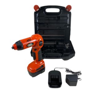 [Black & Decker] 12V Swivel Drill Set (Battery, Charger, Carrying Case)